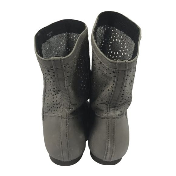 Zara boots sz 39 perforated leather gray - Picture 4 of 7